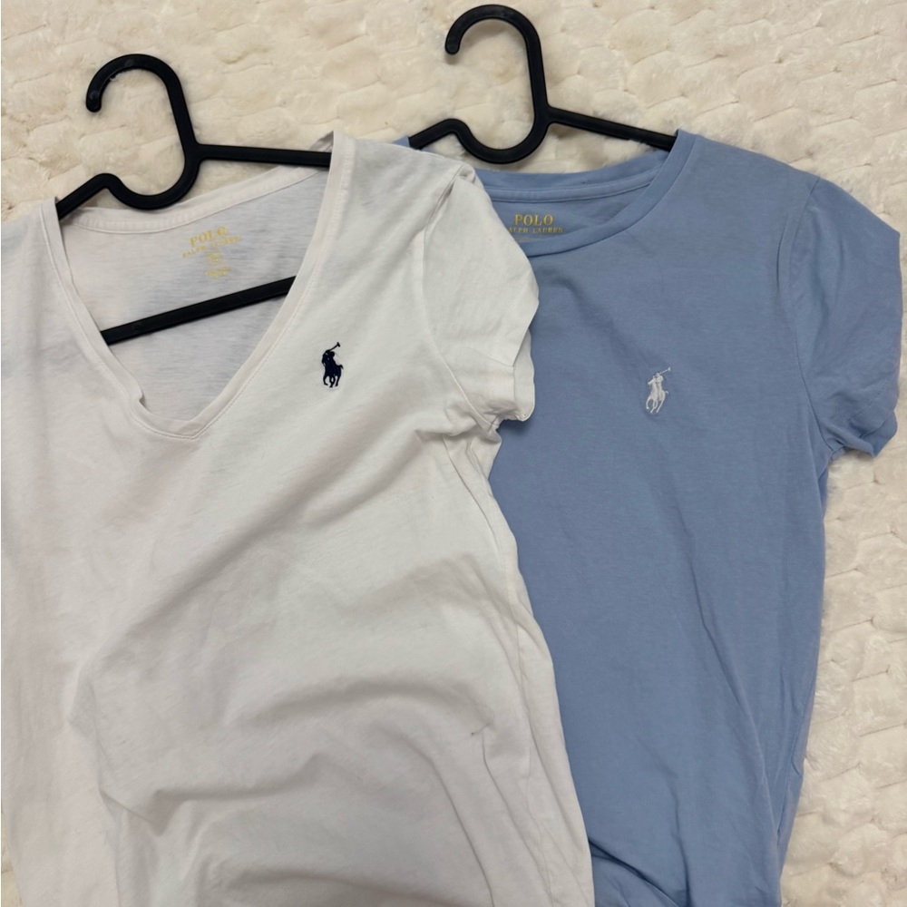 Polo by Ralph Lauren White and Blue T-Shirts